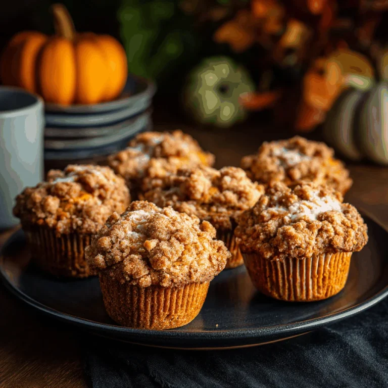 A delicious plate of Small Batch Apple Pumpkin Streusel Muffins