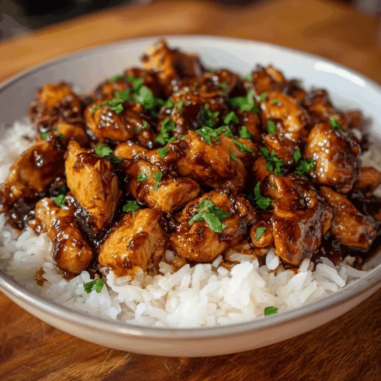 A delicious plate of Bourbon Chicken - crispy chicken with the most delicious sticky-sweet Bourbon Sauce made in just … | Bourbon chicken recipe, Chicken recipes, Chicken breast recipes