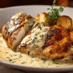 A delicious plate of Easy Chicken Breast with Cream of Chicken Recipe