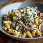 A delicious plate of High Protein Creamy Beef Pasta Recipe for Quick Weeknight Dinners