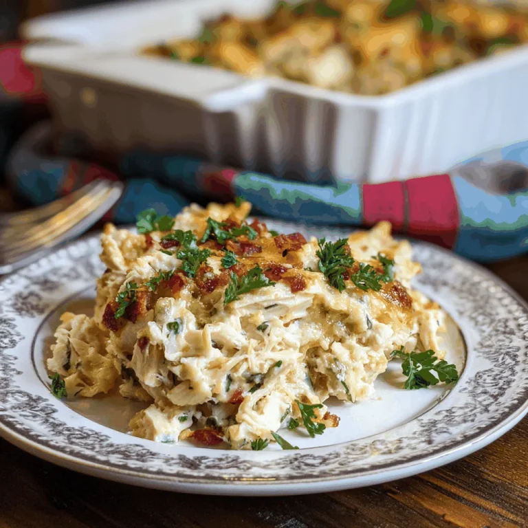 A delicious plate of Easy Low Carb Chicken Casserole