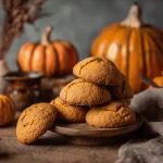 A delicious plate of Pumpkin Cookies with Cinnamon Cream Cheese Frosting