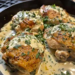 Delicious Creamy Ranch Chicken, highlighted from the side, showcasing its tender texture.