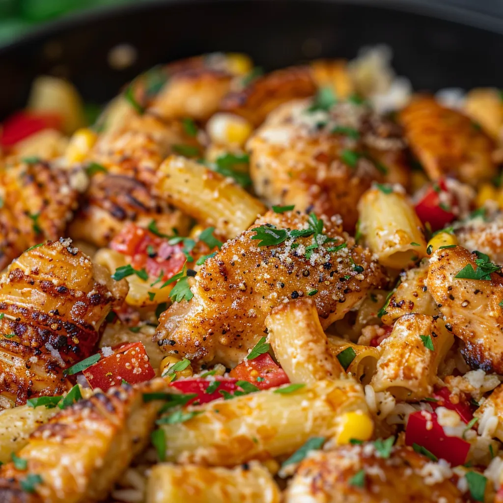 An assortment of healthy recipes, including pasta salad and chicken, presented in a mouthwatering arrangement.