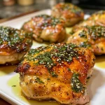 A detailed close-up of juicy chicken thighs and savory meatballs on a rustic plate.