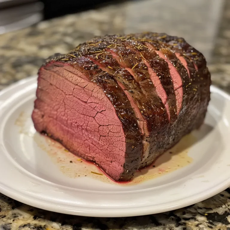 Juicy slices of roast beef highlighting the tender pink interior.
