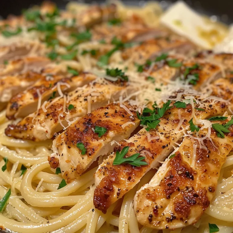 Juicy chicken strips atop spaghetti, coated in a spicy Cajun cream sauce, with melted cheese and herbs.