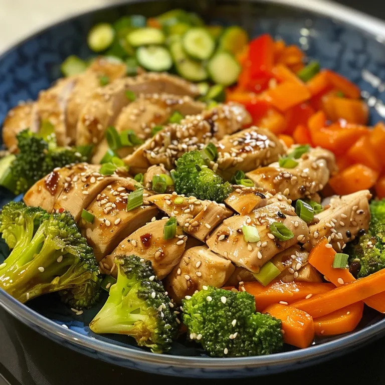 Freshly steamed chicken breasts accompanied by a variety of vibrant vegetables.