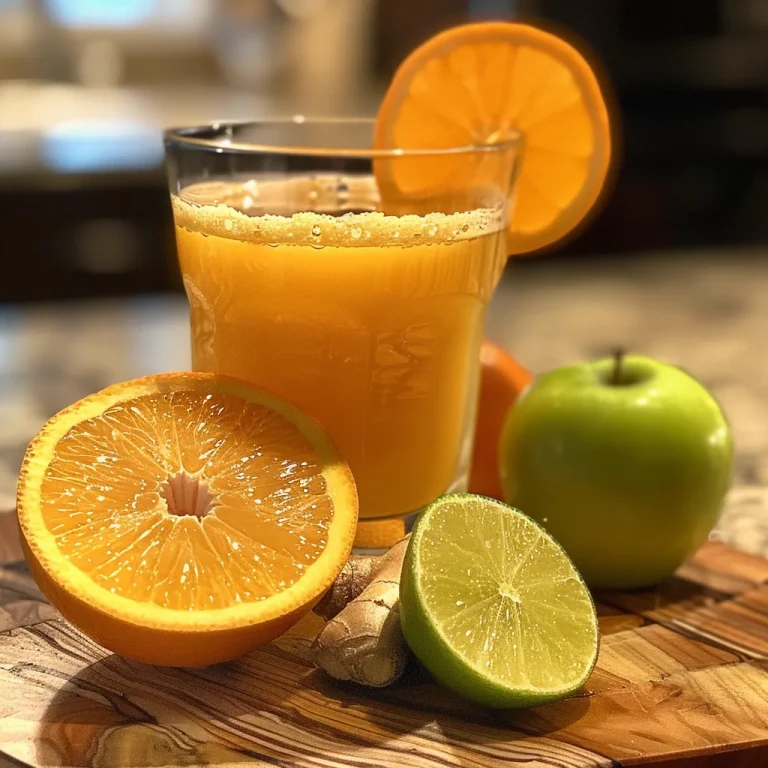 Juicy Vitality Citrus Elixir featuring bright citrus fruits and herbs.