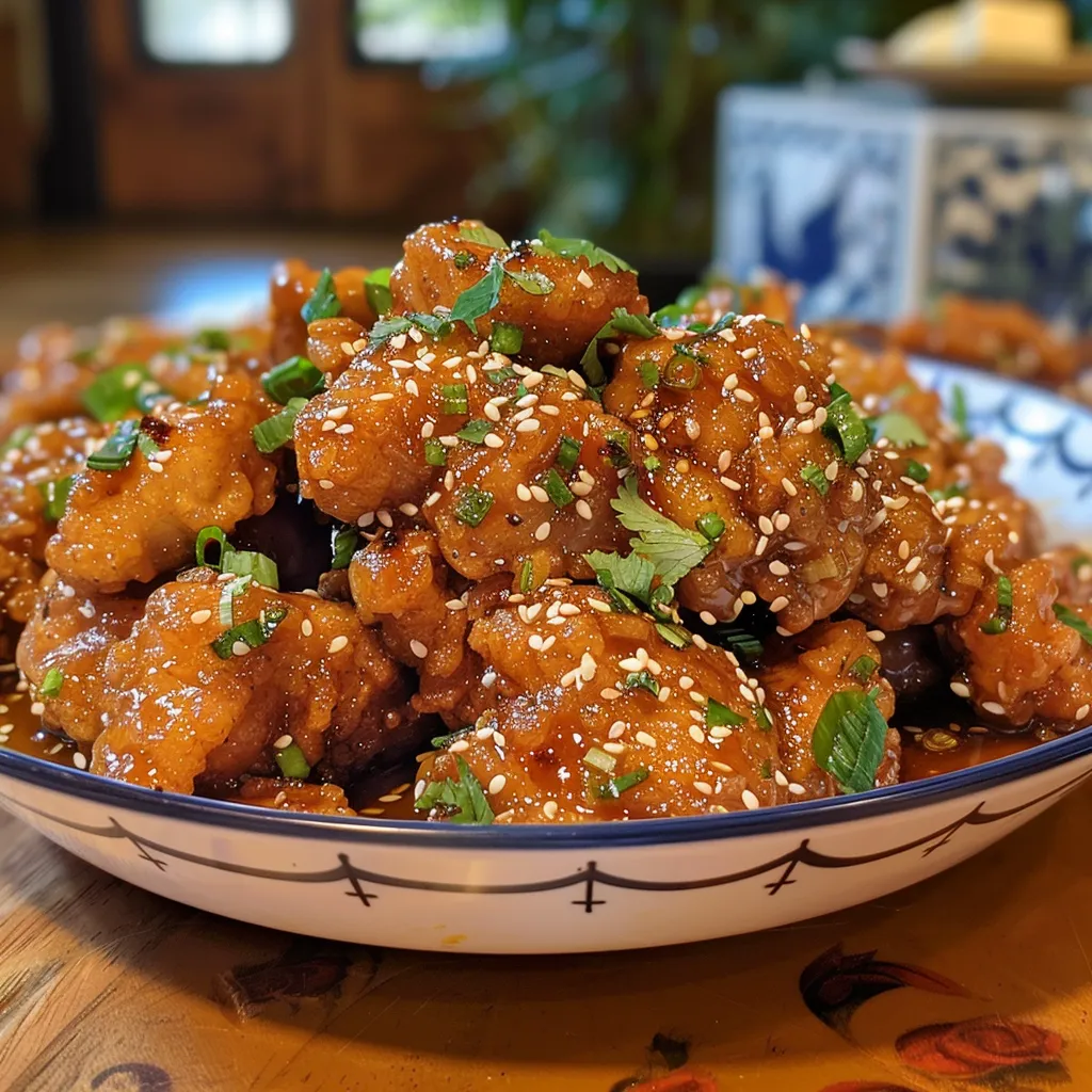 Appetizing presentation of honey butter chicken with a crisp texture and glistening finish.
