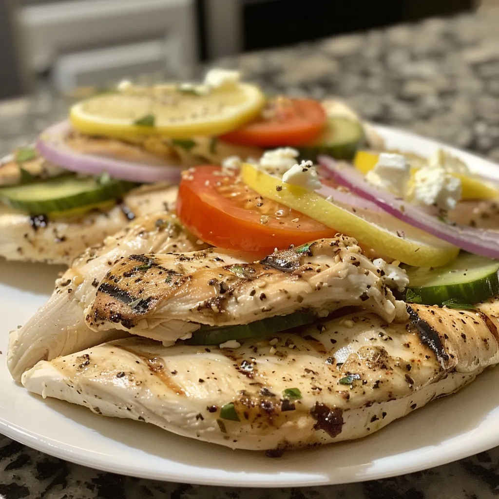 Appetizing image of Greek chicken pitas ready to be served, highlighting ingredients.