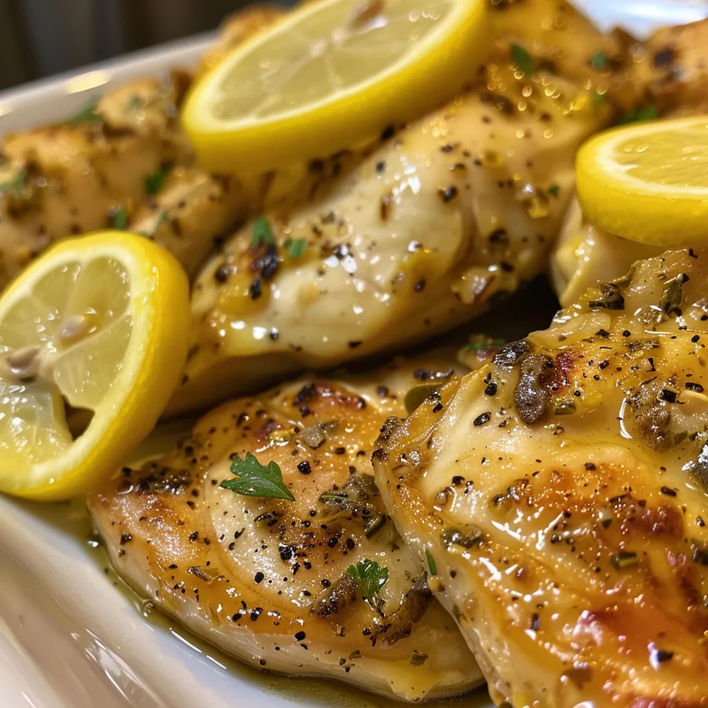 Ingredients for easy lemon chicken marinade in a bowl.