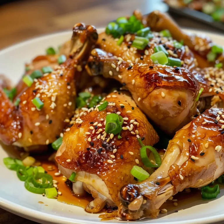 A Journey to Flavor: The Soy Honey Roast Chicken Thighs That Steal Hearts Deliciously roasted chicken thighs with a golden caramelized finish, sprinkled with toasted sesame seeds.