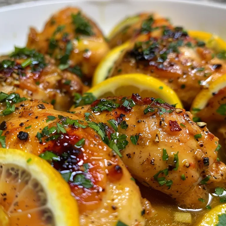 A Zesty Adventure: Discovering Lemon Butter Chicken for a Low-Cal Dinner A plate of delicious lemon butter chicken with a sprinkle of fresh parsley.