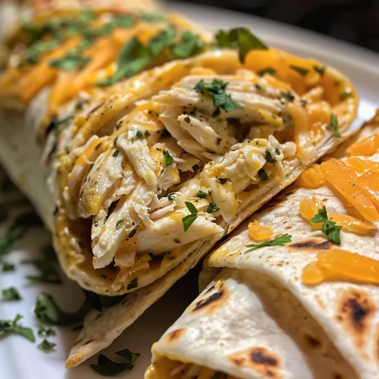A Flavorful Adventure: Cheesy Garlic Chicken Wraps That Transport You Juicy low carb wraps featuring chicken, garlic, and cheese with a creamy texture.
