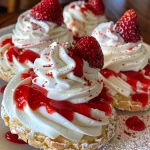 Close-up view of Berry-Cream Cookie Snaps with visible berry cream filling.