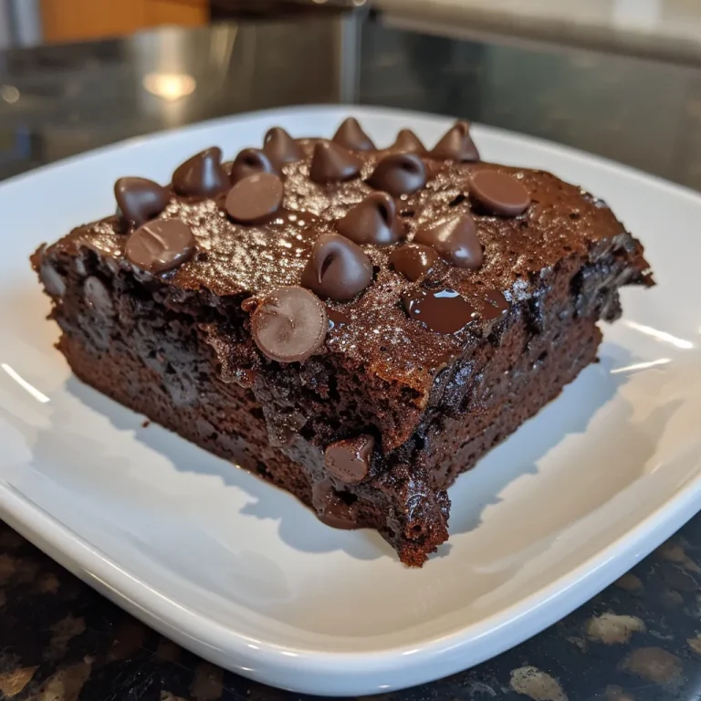 A Slice of Adventure Discovering Chocolate-Banana Bliss Close-up view of a moist chocolate-banana snack cake with chocolate chips.