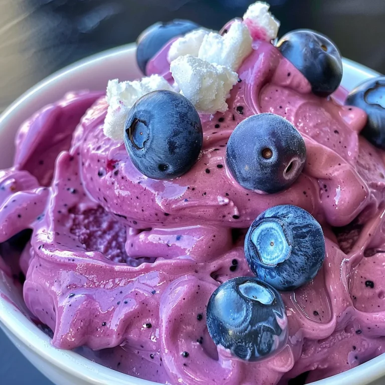 A Sweet Escape Discovering Joy in Frozen Blueberry Greek Yogurt Clusters Close-up view of a frozen blueberry Greek yogurt cluster, featuring vibrant blueberries and creamy yogurt.