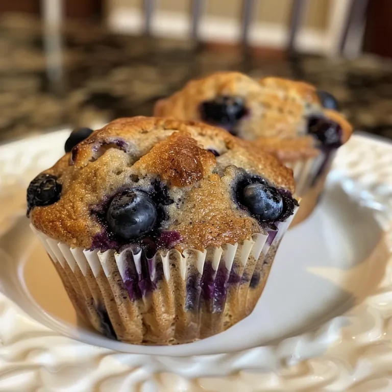 Blueberry Bliss A Muffin Journey of Flavor and Wholesomeness Close-up of fluffy blueberry muffins with a golden-brown crust.