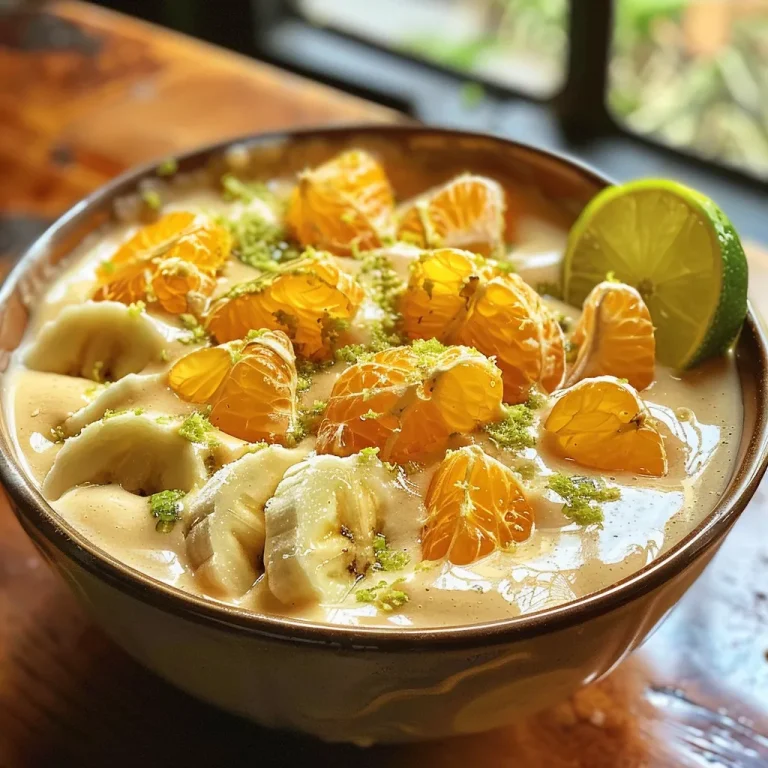 Sipping Sunshine The Orange Creamsicle Smoothie Bowl That Brightened My Mornings Close-up of a vibrant orange smoothie bowl topped with fresh fruits and creamy yogurt.