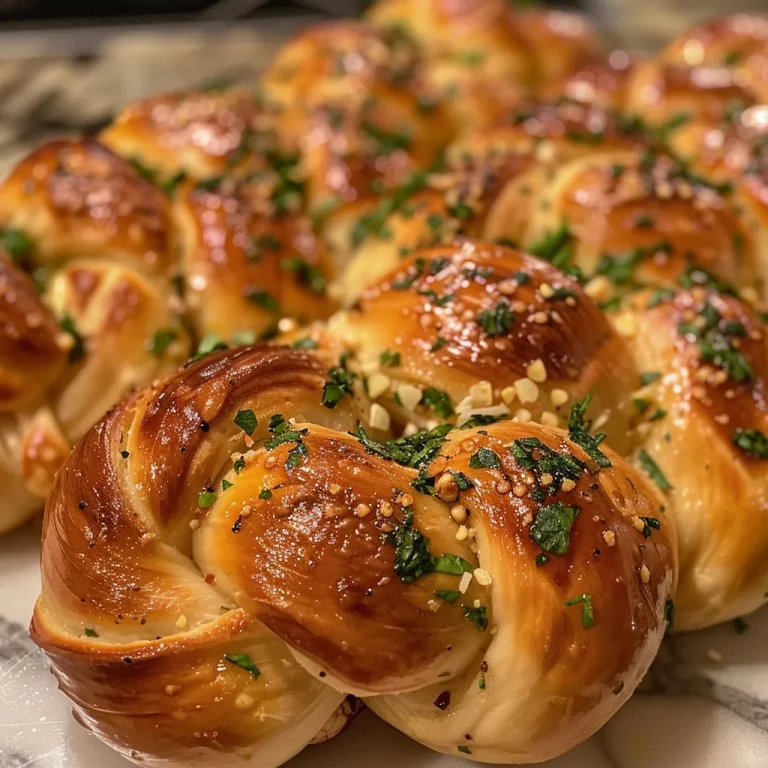 Twisting Tradition How Whole Wheat Garlic Knots Unite Flavor and Culture Close-up view of golden-brown whole wheat garlic knots with a soft texture.