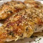 ['Juicy Air Fryer Ranch Chicken with a golden-brown crust.', 'Close-up view of seasoned chicken breasts in an air fryer.', 'Succulent Air Fryer Ranch Chicken garnished with herbs.', 'Deliciously cooked chicken breasts with ranch seasoning.']