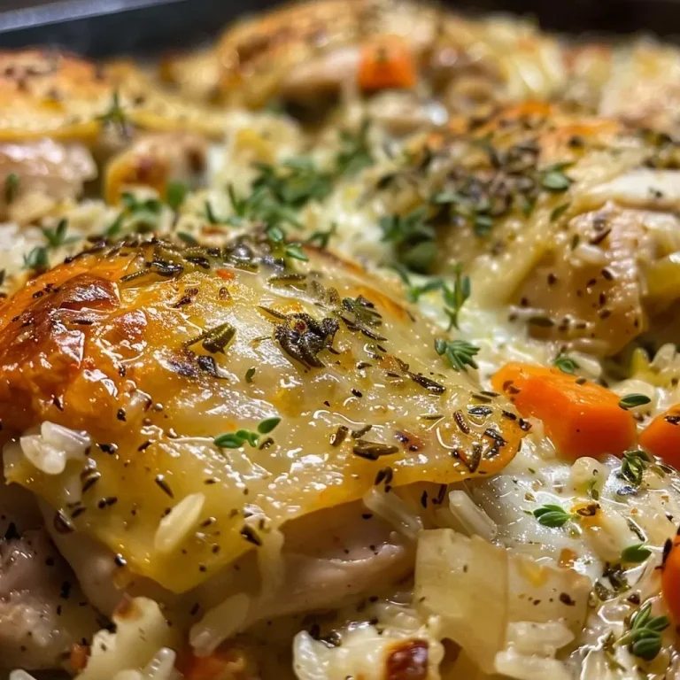 ['Close-up shot of a creamy chicken rice casserole with visible chicken pieces and vegetables.', 'Side view of a hearty chicken rice casserole, showcasing the rice, chicken, and colorful veggies.', 'Detailed image of a bubbling chicken rice casserole, highlighting the rich texture and ingredients.', 'Juicy chicken rice casserole in a baking dish, with golden brown chicken and creamy sauce.']