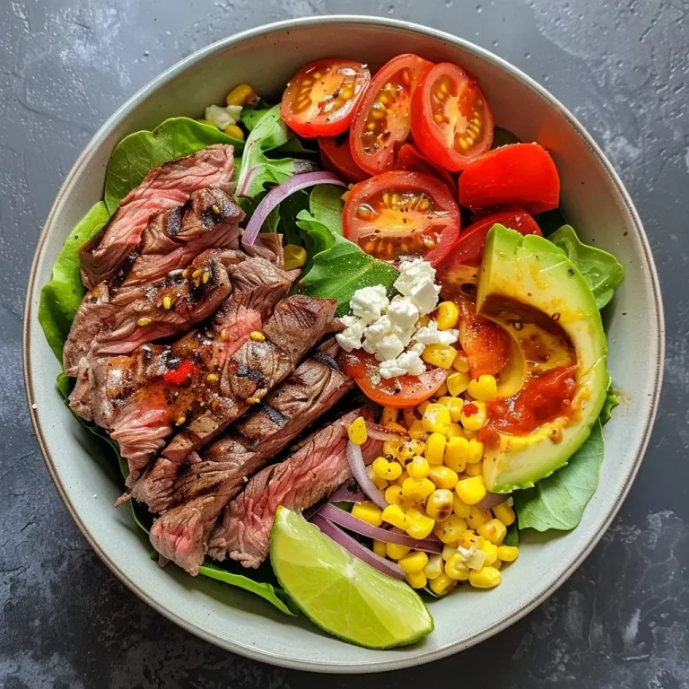['A vibrant Chilli and Lime Steak Salad Bowl featuring grilled steak, colorful vegetables, and fresh avocado.', 'A close-up view of a delicious Chilli and Lime Steak Salad Bowl with steak, lettuce, and toppings.', 'A well-presented salad bowl showcasing juicy steak, chopped vegetables, and a wedge of lime.', 'Bright and appetizing Chilli and Lime Steak Salad Bowl, highlighting fresh ingredients and creamy toppings.']