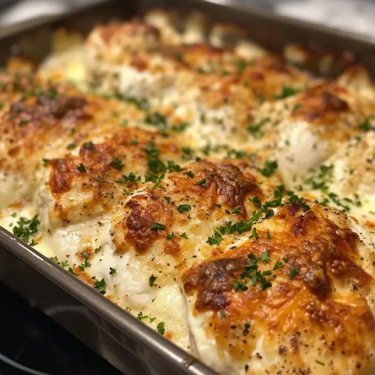 ['Close-up view of a juicy Cottage Cheese Chicken Bake with golden-brown chicken and creamy topping.', 'Side view of Cottage Cheese Chicken Bake showcasing chicken breasts covered in cottage cheese and spices.', 'Deliciously baked chicken with a creamy cottage cheese layer, captured in rich detail.', 'Succulent Cottage Cheese Chicken Bake, highlighting the texture and ingredients on a plate.']