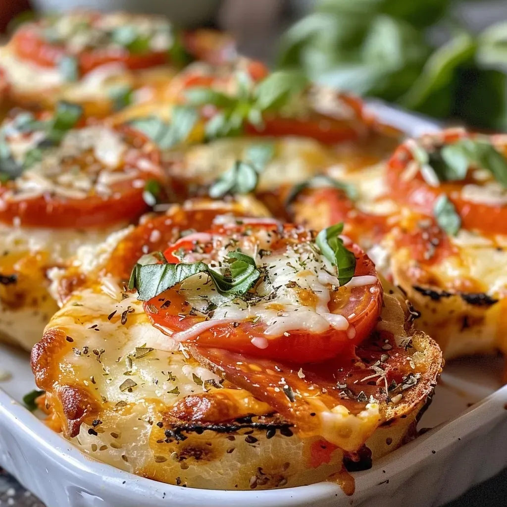 ['Close-up of a Cottage Cheese Pizza Bowl with melted cheese and pepperoni.', 'Side view of a delicious Cottage Cheese Pizza Bowl topped with fresh basil.', 'Juicy Cottage Cheese Pizza Bowl filled with marinara sauce and mozzarella.', 'Colorful presentation of Cottage Cheese Pizza Bowl with crostini and mini peppers.']