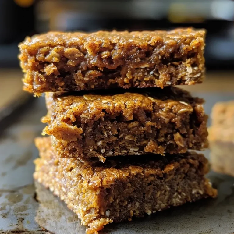 ['Close-up of a slice of Healthy Pumpkin Oatmeal Bar on a wooden table.', 'Side view showing a juicy Healthy Pumpkin Oatmeal Bar with a golden crust.', 'Delicious Healthy Pumpkin Oatmeal Bar highlighting its texture and ingredients.', 'A fresh slice of Healthy Pumpkin Oatmeal Bar with visible pumpkin and oats.']