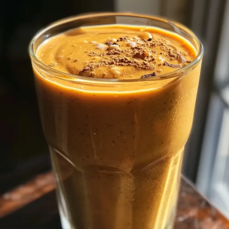 ['A creamy pumpkin pie smoothie in a glass, garnished with a sprinkle of cinnamon.', 'Side view of a healthy pumpkin pie smoothie topped with cinnamon and set against a neutral background.', 'Close-up of a delicious pumpkin pie smoothie, showcasing its creamy texture and vibrant color.', 'A refreshing smoothie in a glass, featuring pumpkin puree and a hint of cinnamon, ready to be enjoyed.']