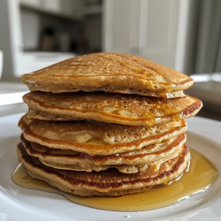 ['A close-up view of golden brown high protein pancakes stacked on a plate.', 'Juicy high protein pancakes topped with fresh fruit and syrup, side view.', 'Delicious high protein pancakes displayed with a fork beside them.', 'A vibrant stack of high protein pancakes, showcasing their fluffy texture.']