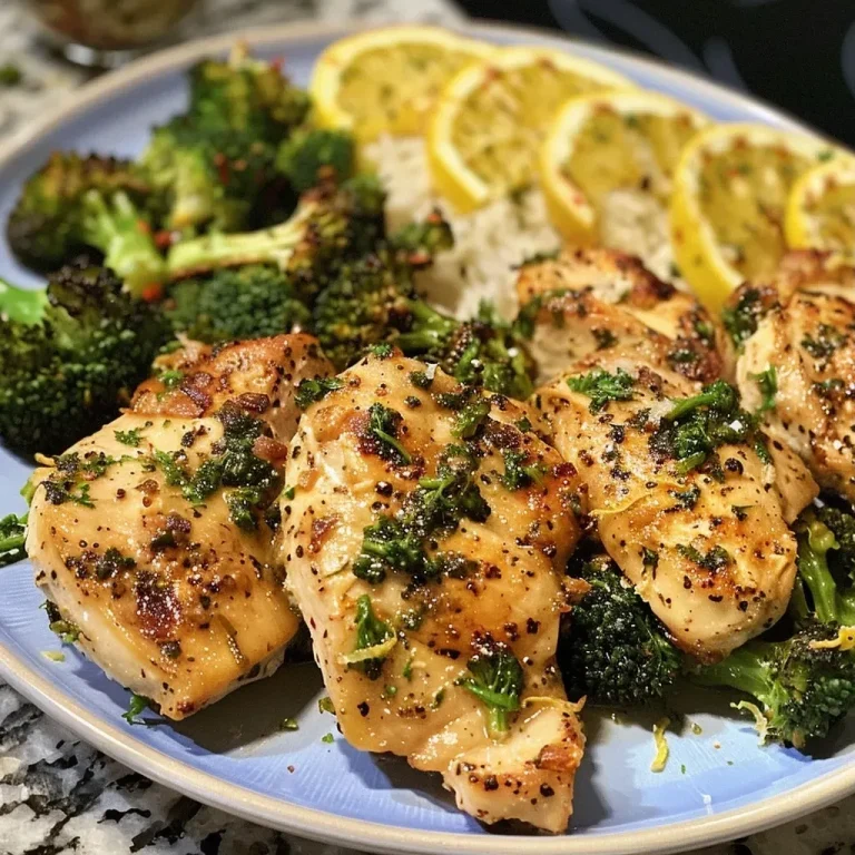 ['Close-up view of Lemon Broccoli & Herbed Chicken with brown rice penne on a plate.', 'Side view of a colorful dish featuring Lemon Broccoli, Herbed Chicken, and brown rice penne.', 'Juicy Lemon Broccoli paired with Herbed Chicken and brown rice penne, captured in a detailed shot.', 'Tasty Lemon Broccoli and Herbed Chicken served with brown rice penne, displayed from the side.']