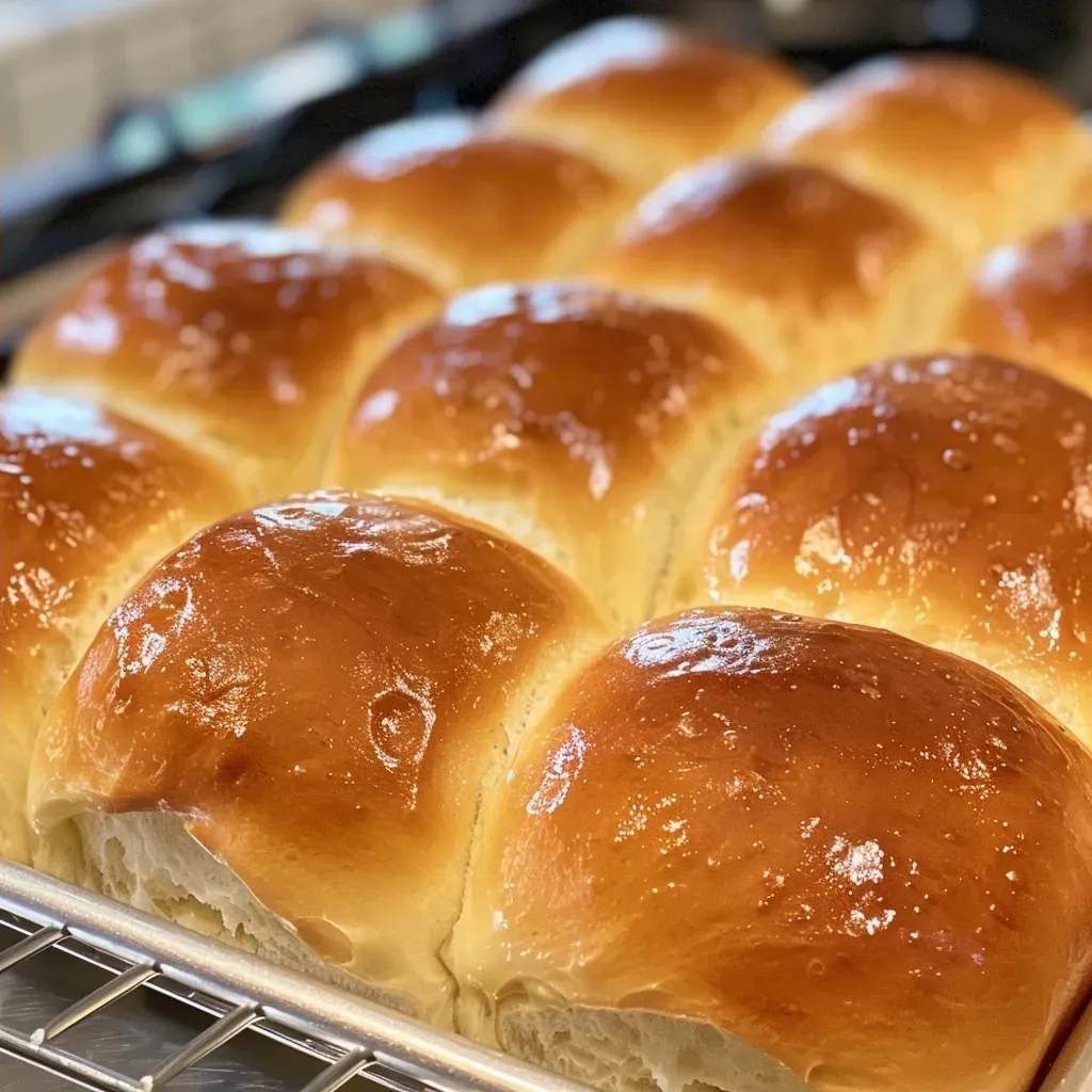 ['Freshly baked sandwich rolls with a golden crust.', 'Close-up of perfectly shaped sandwich rolls on a wooden surface.', 'Soft and fluffy sandwich rolls showcasing their crusty exterior.', 'Side view of delicious sandwich rolls revealing their airy texture.']