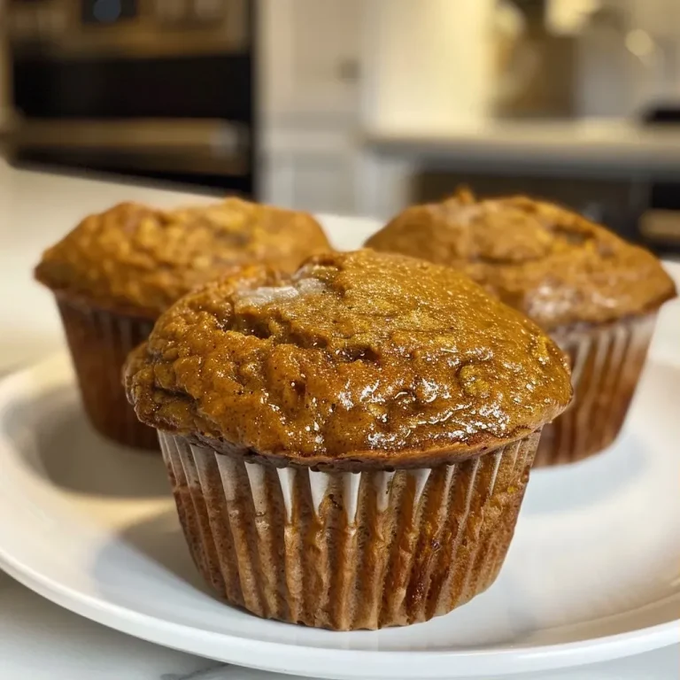 ['Close-up of a moist pumpkin protein muffin with a golden-brown exterior.', 'Side view of a delicious pumpkin protein muffin showcasing its soft texture.', 'Juicy pumpkin protein muffin featuring a rich, inviting color and toppings.', 'Detailed image of a pumpkin protein muffin highlighting the fluffy interior.']