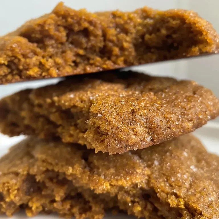 ['Close-up view of a delicious pumpkin spice cookie with a soft texture.', 'Side view of freshly baked pumpkin spice cookies displaying a golden brown color.', 'A tempting pumpkin spice cookie resting on a plate, showcasing its rich spices.', 'An appetizing pumpkin spice cookie, highlighting a moist interior and crunchy edges.']