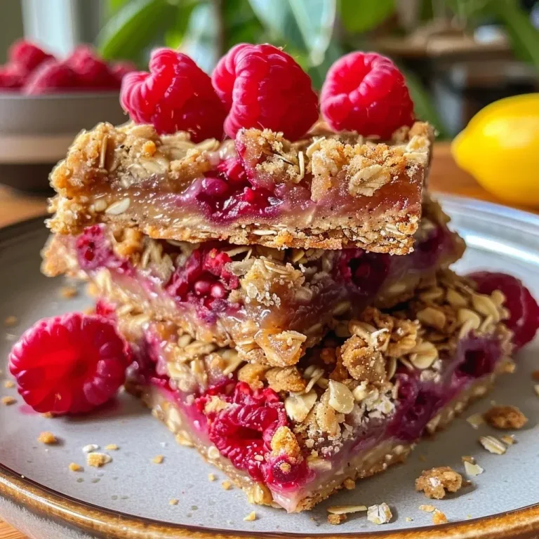 ['Close-up view of raspberry crumble bars with a golden crust and rich raspberry filling.', 'Side view of delicious raspberry crumble bars showcasing their crumbly topping and jam center.', 'Delicious raspberry crumble bars highlighted with a buttery topping and juicy raspberry layer.', 'A detailed side view of raspberry crumble bars, featuring a golden crumble and vibrant raspberry jam.']