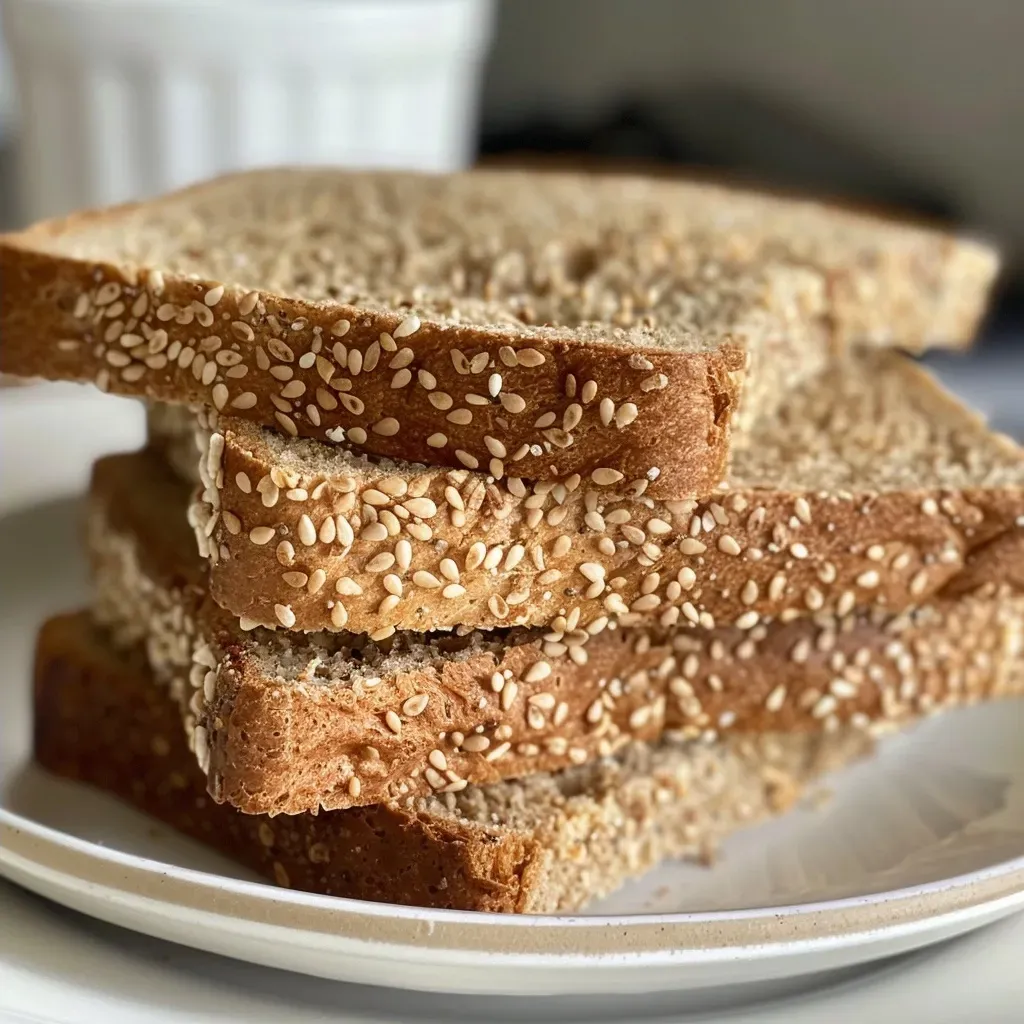 ['Close-up view of soft whole wheat sandwich buns with a golden crust.', 'Side view of freshly baked whole wheat sandwich buns, showing a fluffy texture.', 'Juicy, golden-brown whole wheat sandwich buns arranged side by side.', 'Soft, fresh whole wheat sandwich buns with sesame seeds on top.']