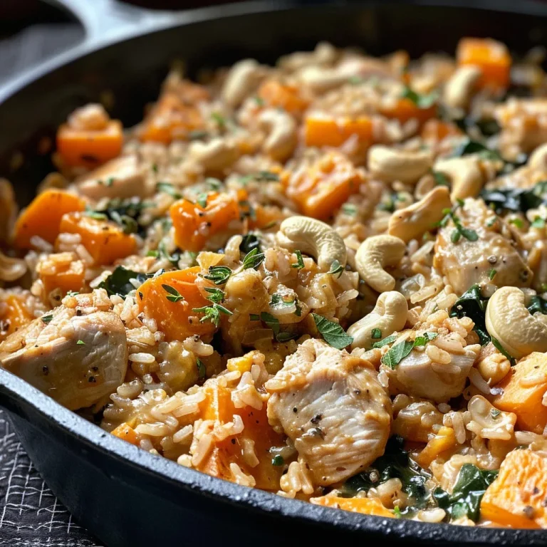 ['Close-up view of a delicious chicken and brown rice casserole with colorful sweet potatoes and spinach.', 'Side view of a high-protein chicken casserole, highlighting juicy chicken pieces and a creamy texture.', 'Detailed shot of a savory chicken and rice casserole, showcasing vibrant ingredients like spinach and miso.', 'Appetizing presentation of a chicken and brown rice dish with a golden crust and fresh vegetables.']
