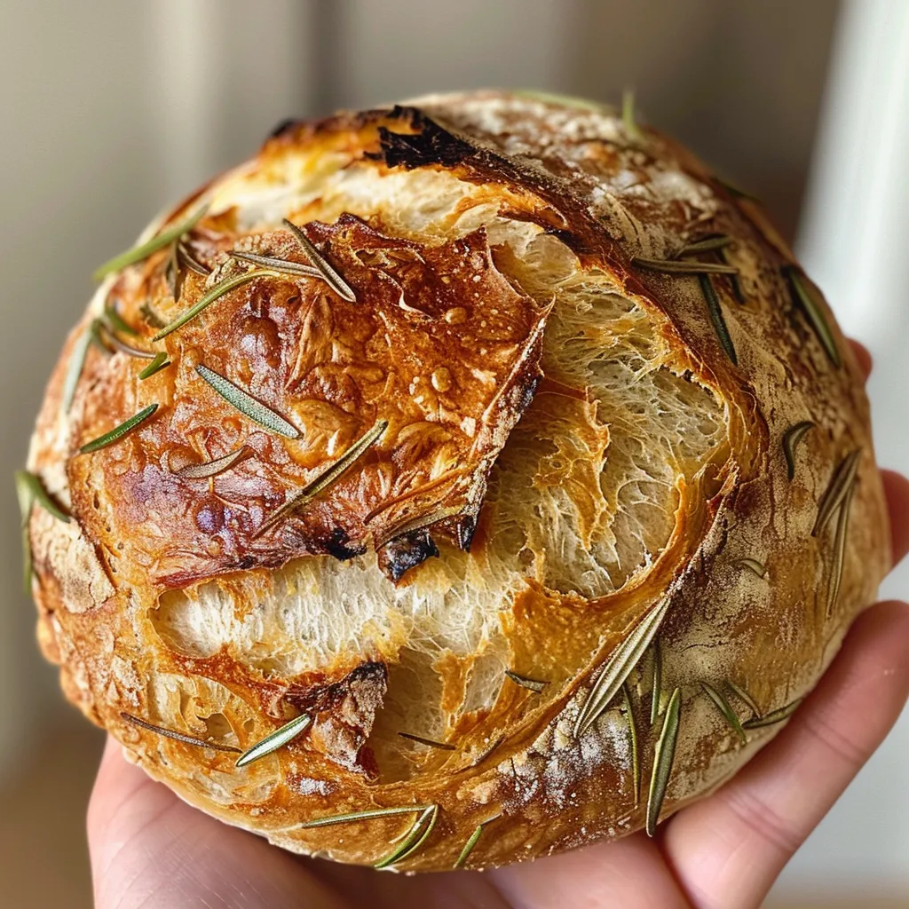 ['Close-up side view of a rustic Rosemary-Olive Sourdough Bread loaf with a golden crust.', 'Detailed view of sliced Rosemary-Olive Sourdough Bread showcasing olives and rosemary flecks.', 'Side angle of a freshly baked Rosemary-Olive Sourdough Bread loaf with a crispy crust.', 'Textured close-up of Rosemary-Olive Sourdough Bread revealing its airy crumb and toppings.']