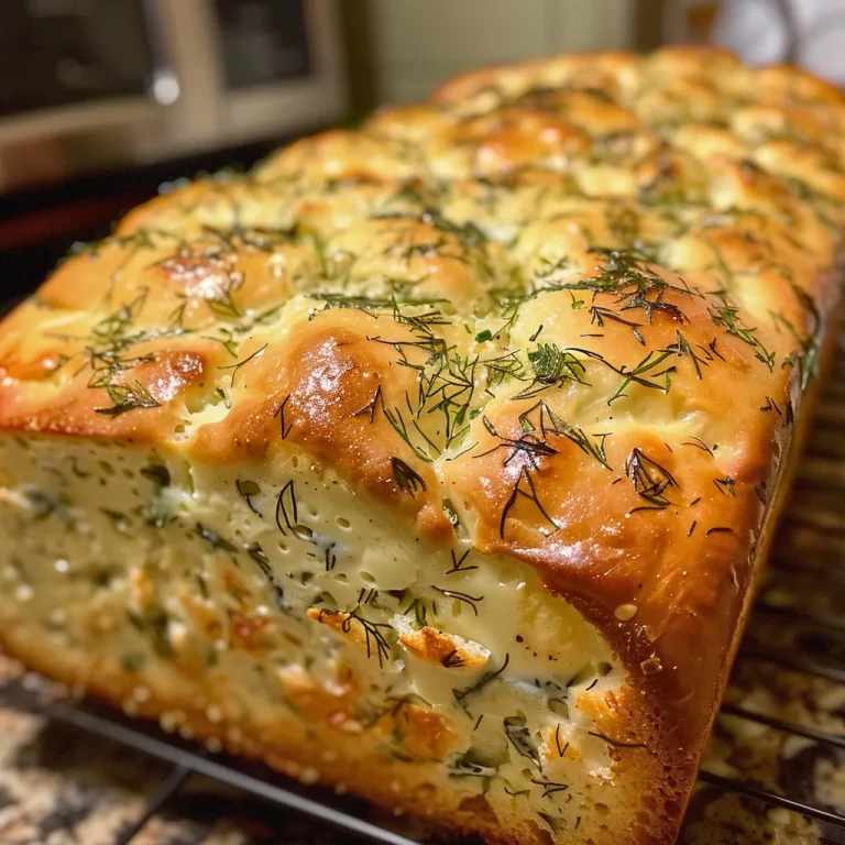 ['Close-up view of soft cottage cheese dill bread with a golden crust.', 'Side view of fluffy cottage cheese dill bread, showcasing its moist texture.', 'Juicy cottage cheese dill bread, highlighting the fresh dill and soft interior.', 'Detailed image of cottage cheese dill bread, emphasizing its inviting appearance.']