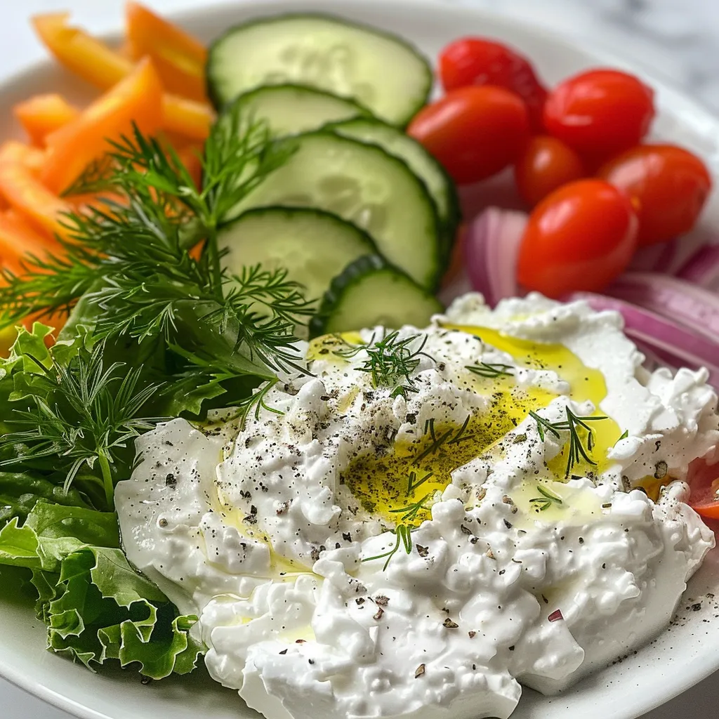 ['Close-up of Garlic and Herb Whipped Feta served with grilled chicken and fresh vegetables.', 'Side view of a delicious plate featuring whipped feta dip and slices of grilled chicken.', 'Juicy grilled chicken alongside a creamy garlic and herb whipped feta spread.', 'Textured whipped feta with herbs displayed next to grilled chicken and colorful veggies.']