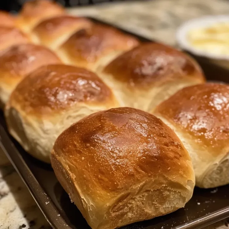 ['Close-up side view of golden brown whole wheat dinner rolls.', 'Soft and fluffy whole wheat dinner rolls captured in profile.', 'Side view of freshly baked whole wheat dinner rolls with a shiny crust.', 'Deliciously golden whole wheat dinner rolls displayed from the side.']