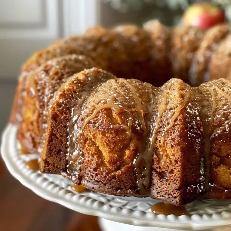 ['Side view of a moist Apple Cider Bundt Cake topped with a cinnamon mixture.', 'Close-up of a gluten-free Apple Cider Bundt Cake on a plate, showcasing its texture.', 'Gluten-free Apple Cider Bundt Cake with a golden-brown crust and icing on top.', 'Slice of Apple Cider Bundt Cake revealing a soft, moist interior and cinnamon topping.']