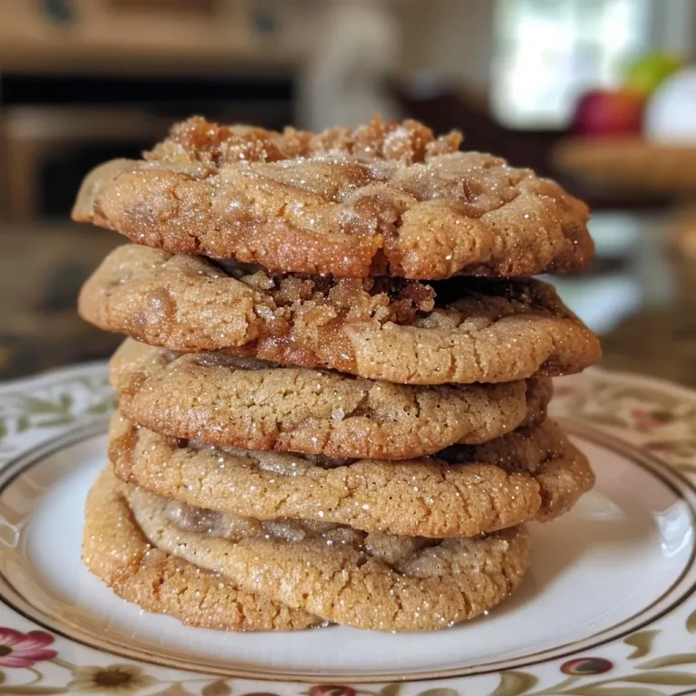 ['Close-up side view of baked apple cider cookies with a golden-brown crust.', 'A detailed shot of freshly baked apple cider cookies, showcasing their soft texture and spices.', 'Side view of apple cider cookies, highlighting the rich color and baked appearance.', 'Close-up of apple cider cookies arranged on a textured surface, with a hint of glaze.']