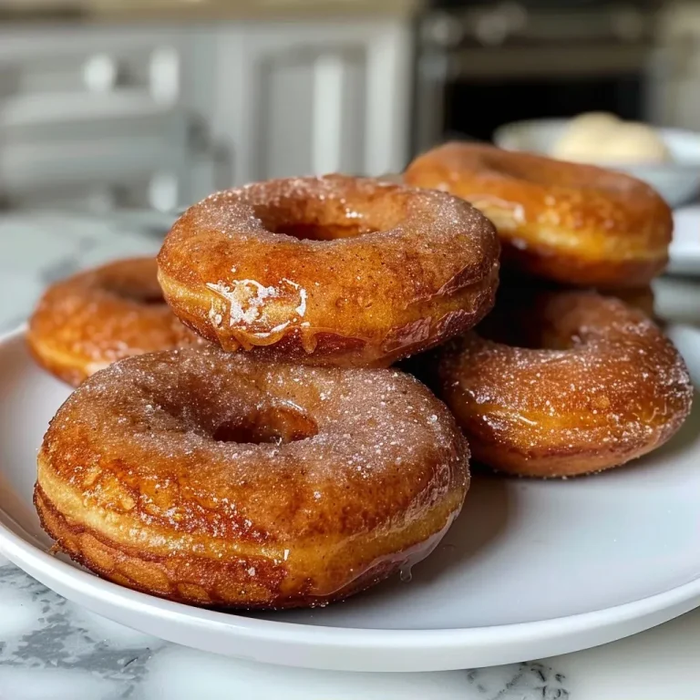 ['Close-up of golden-brown donuts coated in cinnamon sugar, with a soft and fluffy texture.', 'Side view of freshly made brown butter apple cider donuts, glistening with cinnamon sugar.', 'A tempting display of apple cider donuts, showcasing their rich color and dusting of cinnamon sugar.', 'Deliciously browned donuts featuring a warm cinnamon sugar coating and a moist interior.']