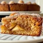 ['Close-up of a slice of moist Cinnamon Apple Cake with visible apple chunks and walnuts.', 'Side view of a warm Cinnamon Apple Cake, showcasing its golden brown crust and apple filling.', 'Juicy Cinnamon Apple Cake slice revealing layers of apple and a sprinkle of cinnamon on top.', 'A delicious piece of Cinnamon Apple Cake on a plate, highlighting its spiced texture and ingredients.']