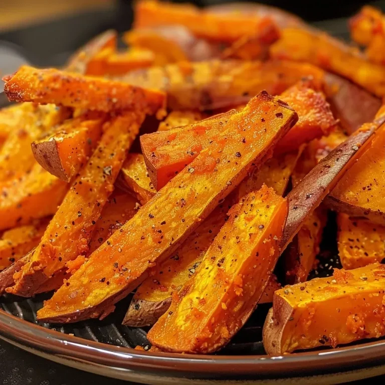 ['A close-up view of golden crispy sweet potato fries on a plate.', 'Juicy, seasoned oven-baked sweet potato fries in a rustic setting.', 'Side view of perfectly cooked sweet potato fries, crispy and golden.', 'A delicious pile of oven-fried sweet potato fries with seasoning.']
