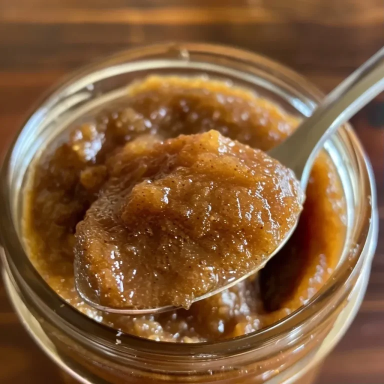 ['Close-up view of healthy apple butter in a jar with a spoon beside it.', 'Creamy apple butter spread on a slice of toast, surrounded by fresh apples.', 'A side view of a bowl of smooth apple butter, showcasing its rich texture.', 'Homemade apple butter in a glass jar with warm spices scattered around it.']